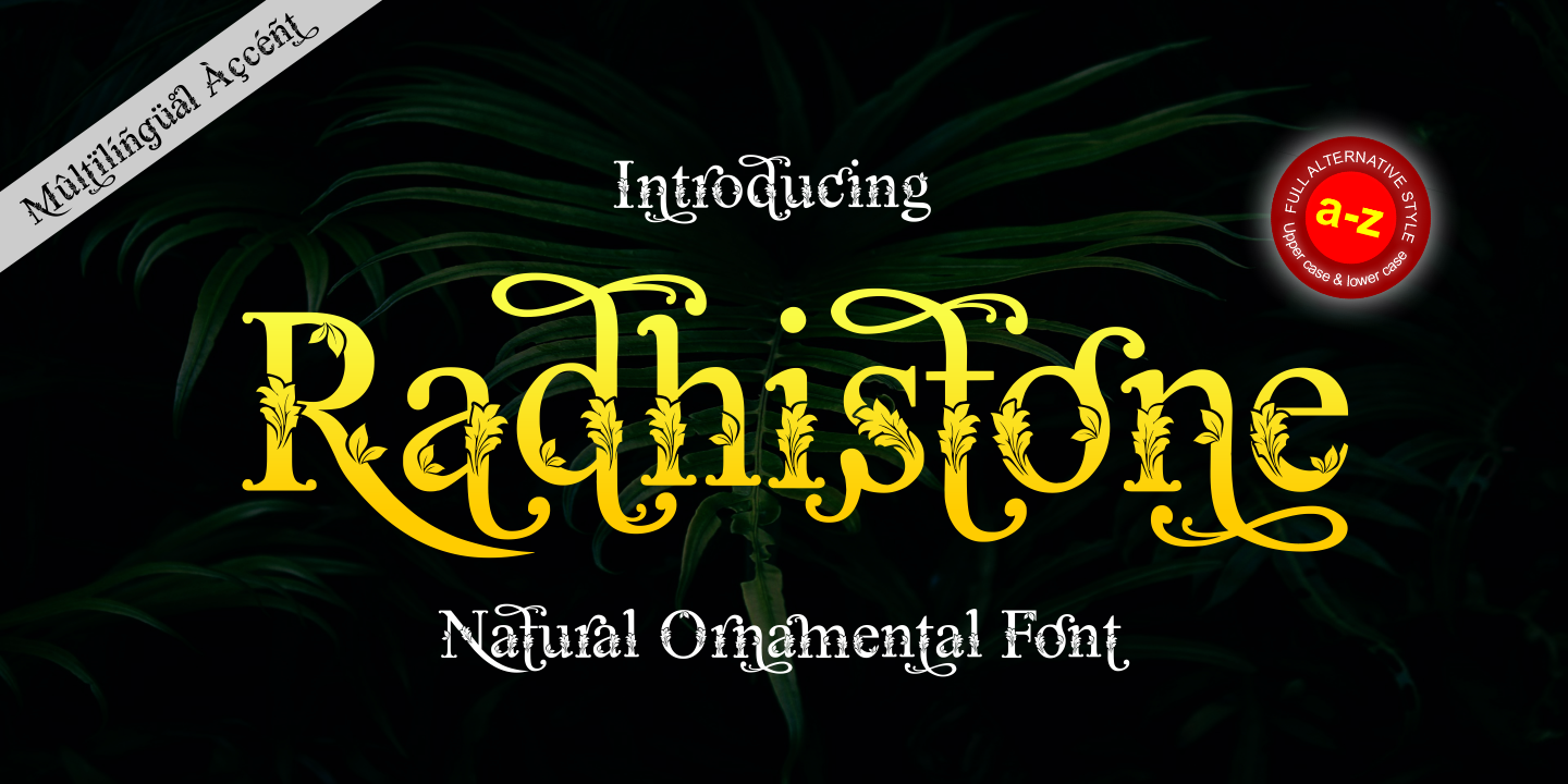 Radhistone Font preview